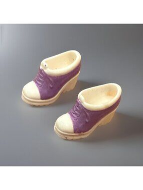 90’s Barbie Chunky Purple Platform Sneakers Shoes 1999 Walking Baby Krissy Doll
